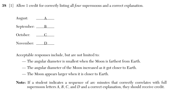 Answer to Question 1