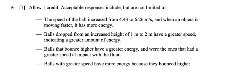 Answer to Question 1