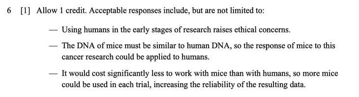 Answer to Question 6