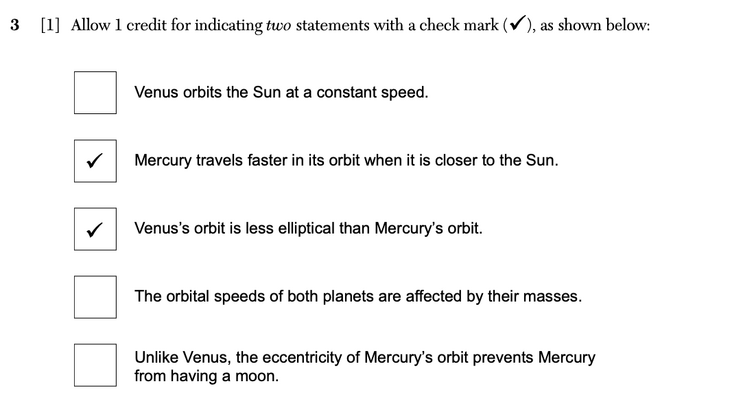 Answer to Question 3